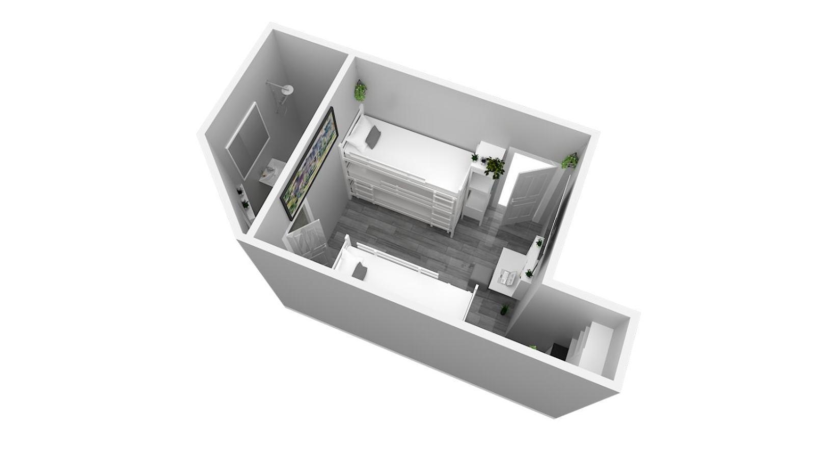 Hotel Ulm Zentrum - Komplettes Zimmer, Hochbett, Android Tv & Eigenem Bad - Perfekt Fuer Familien & Gruppen Rom bilde